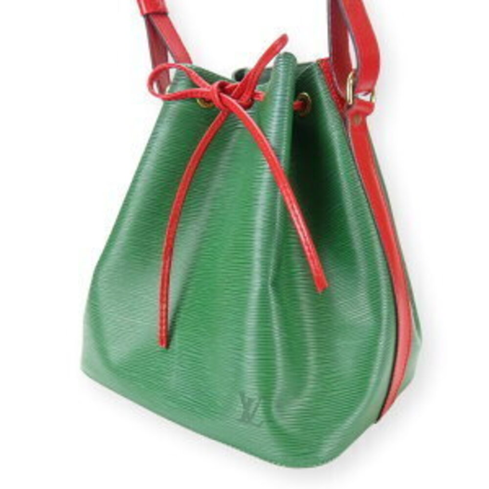 Louis Vuitton Noe Drawstring Bag Two Red Epi Tone Shoulder Green